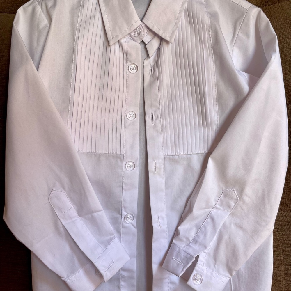 Boys white dress shirt - size 5